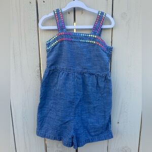 GAP Chambray Romper with Colorful Straps